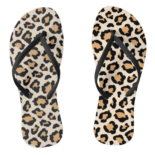 cheetah flip flops