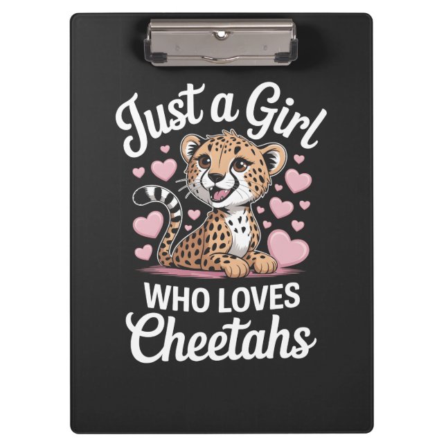 Cheetah Funny Quote  Clipboard (Front)