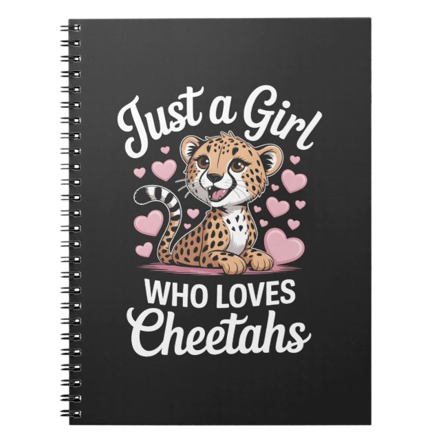 Cheetah Funny Quote  Notebook (Front)