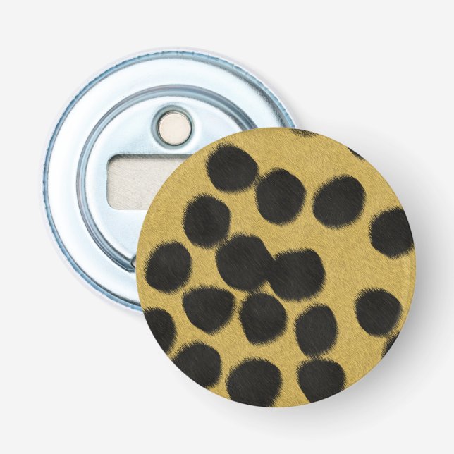 Cheetah fur print bottle opener (Front)