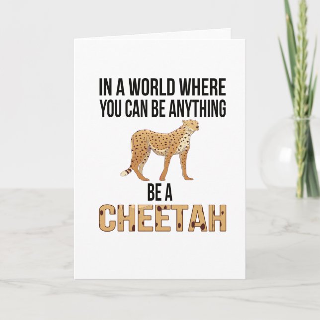 Cheetah Gifts Cheetah Lover African Savanna Animal Card (Front)