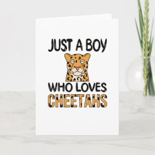 Cheetah Gifts For Boys Cheetah Lover Cute Animal Card