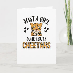 Cheetah Gifts For Girls Cheetah Lover Cute Animal Card