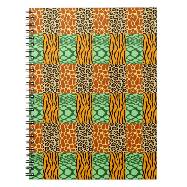 Cheetah, Giraffe, Tiger, and Snake Notebook (Front)