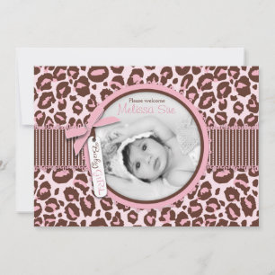 Cheetah Girl Announcement Card