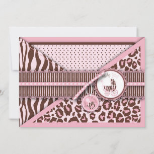 Cheetah Girl Card Pink