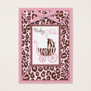 Cheetah Girl Gift Tag Pink A