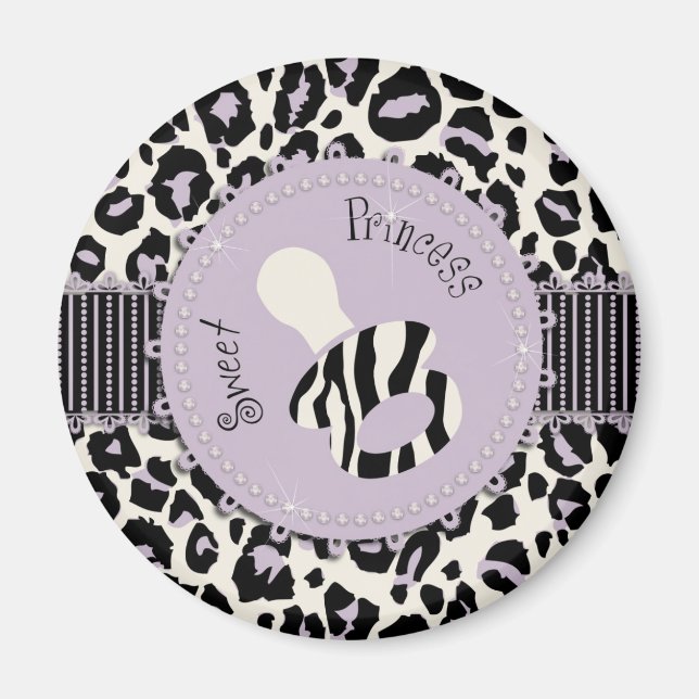 Cheetah Girl Magnet Lilac (Front)