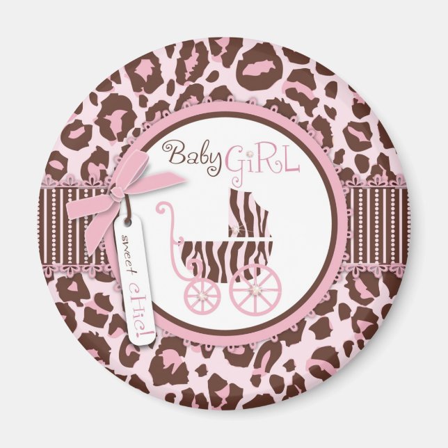 Cheetah Girl Magnet Pink A (Front)