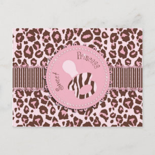 Cheetah Girl Postcard Pink B