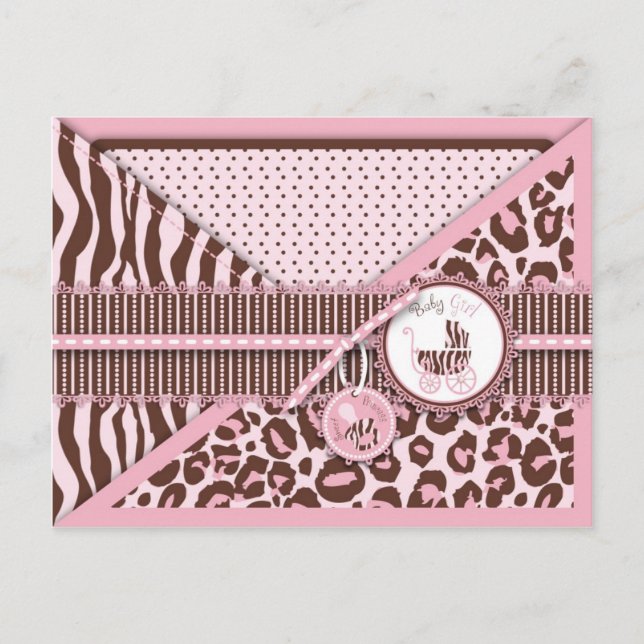 Cheetah Girl Postcard Pink C (Front)