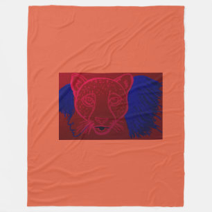 Cheetah Girl Spirit Fleece Blanket