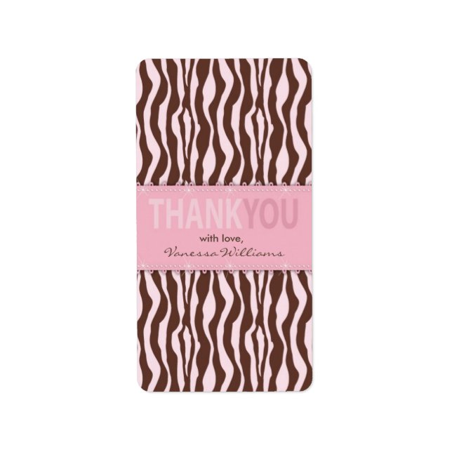 Cheetah Girl TY Mini Hershey Bar Label ZB (Front)