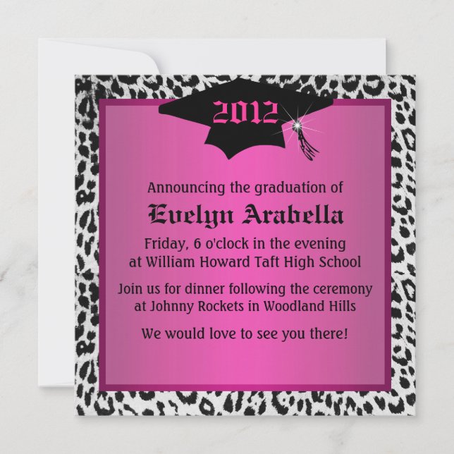 Cheetah Graduation Announcement (Front)
