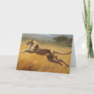 Cheetah Greeting Card