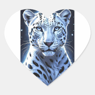 Cheetah  heart sticker