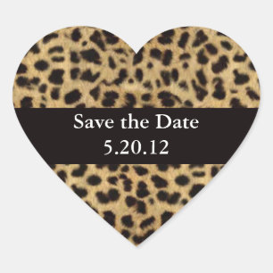 Cheetah Heart Sticker