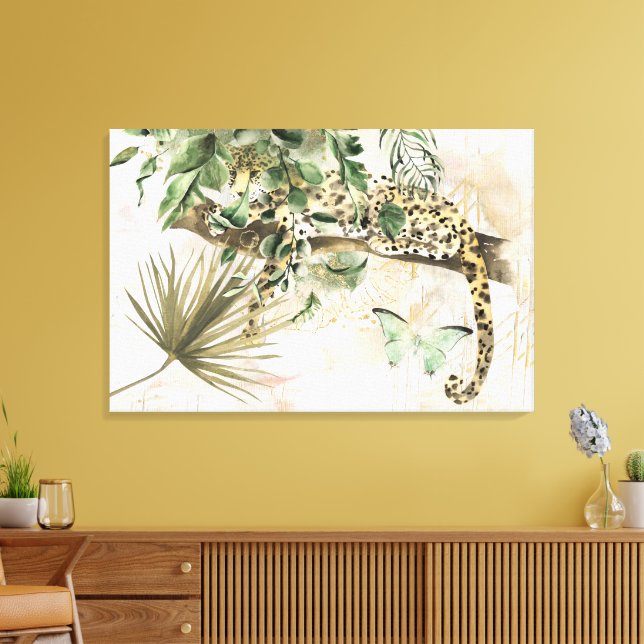 Cheetah Hiding in Jungle Canvas Print (Insitu(LivingRoom))