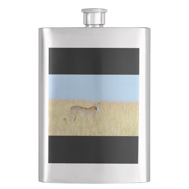 Cheetah Hip Flask (Front)