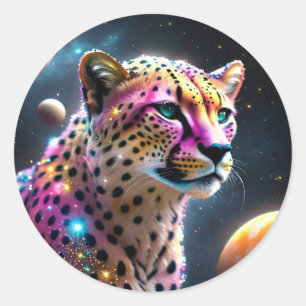 Cheetah in Space Sticker 