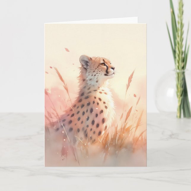 Cheetah in the Breeze of Nature Card (Front)