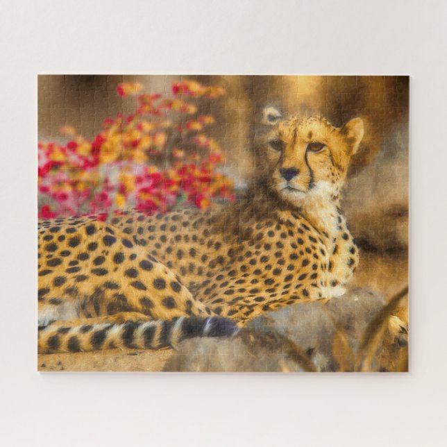 CHEETAH JUST CHILLIN JIGSAW PUZZLE (Horizontal)