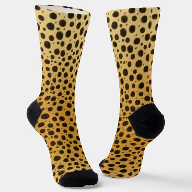 Cheetah Legs Funny Animal Print  Socks (Angled)