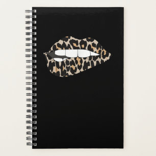 Cheetah Leopard Animal Print Lip Bite gift Planner