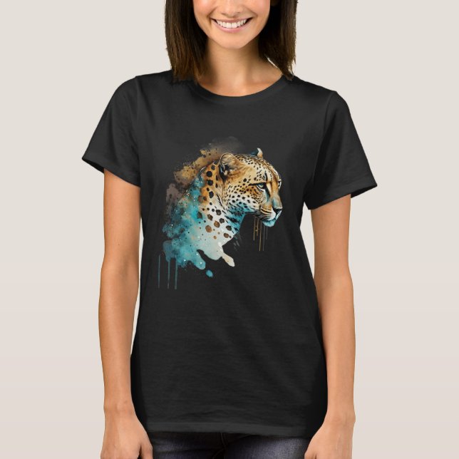 Cheetah Leopard Big Cat Panther Safari Trip Wildli T-Shirt (Front)