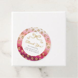 Cheetah Leopard Birthday Party Thank You Favour Tags