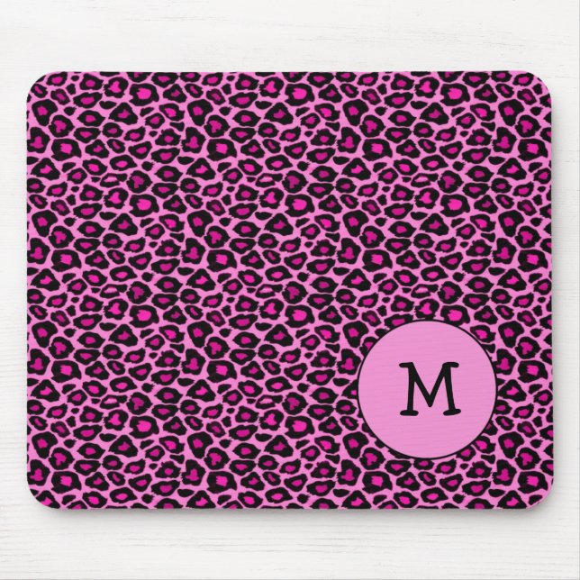 Cheetah / Leopard Hot Pink Mouse Pad (Front)