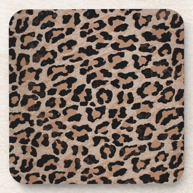 cheetah leopard print coaster (Front)