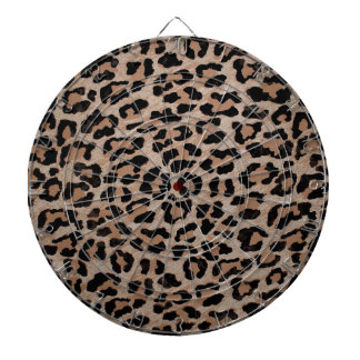 cheetah leopard print dartboard