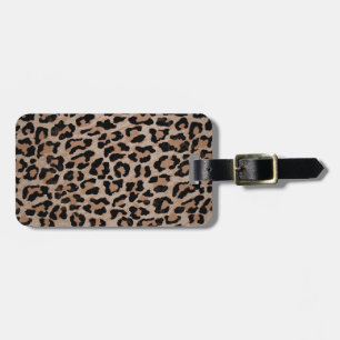 cheetah leopard print luggage tag