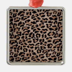 cheetah leopard print metal tree decoration