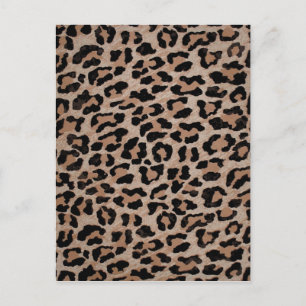 cheetah leopard print postcard