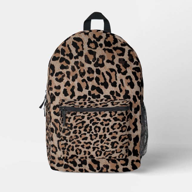 cheetah leopard print  printed backpack (Front)