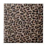 cheetah leopard print tile<br><div class="desc">"cheetah leopard print ", "leopard print", "Animal Print",  cheetah, leopard, ocelot, "black leopard", "leopard fur", "leopard art", "brown leopard", , tacky fur,  furry, , "african leopard"wildlife animal feline cat brown black pattern print</div>