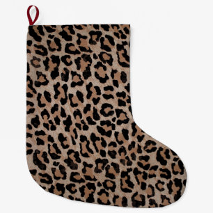 cheetah leopard print xmas christmas stocking