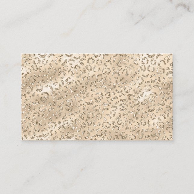 Cheetah Leopard Skin Print Pattern Animal Business Card (Front)