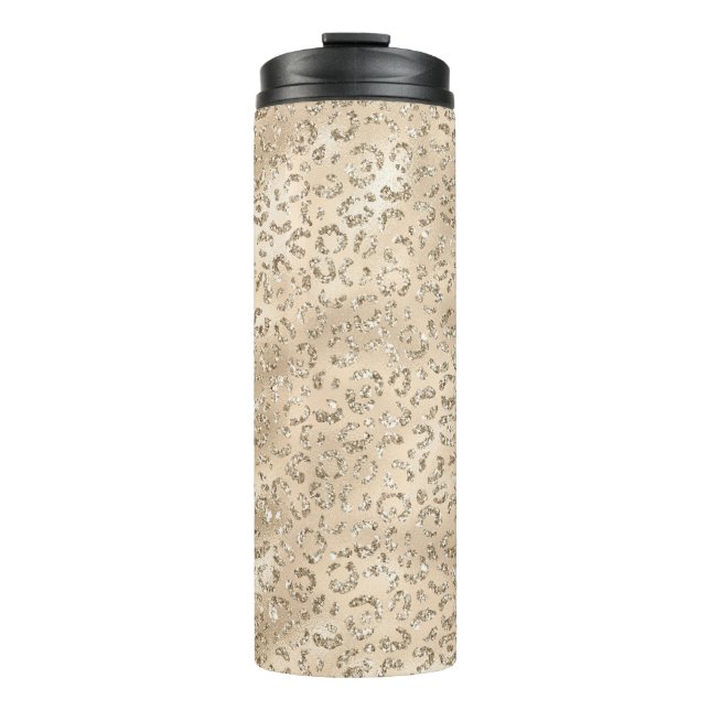Cheetah Leopard Skin Print Pattern Animal Thermal Tumbler (Front)