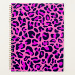 Cheetah Leopard Spots Wild Animal Print Pink Planner<br><div class="desc">Wild safari and jungle animal print. Modern chic cheetah,  leopard skin animal print in pink colour.</div>