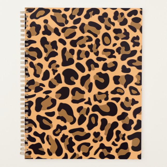 Cheetah Leopard Spots Wild Animal Print  Planner (Front)