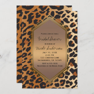 Cheetah Leopard Wild Animal Print Exotic Invitation