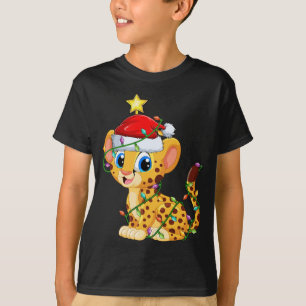 Cheetah Lighting Xmas Tree Matching Cheetah Christ T-Shirt