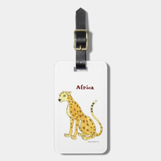 Cheetah Luggage Tag (Front Vertical)