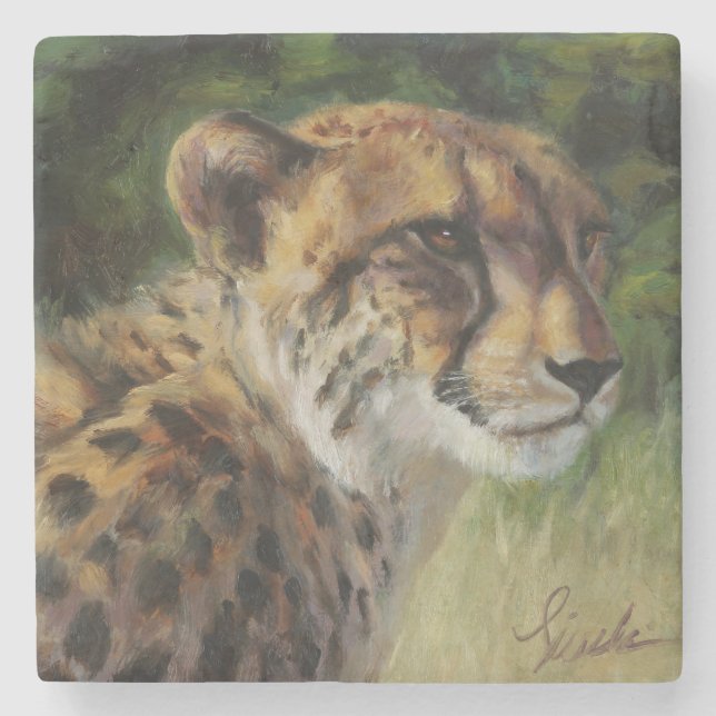 Cheetah Marble Coaster (Front)