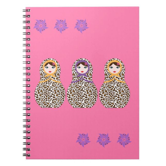 Cheetah Matryoshka Notebook (Front)