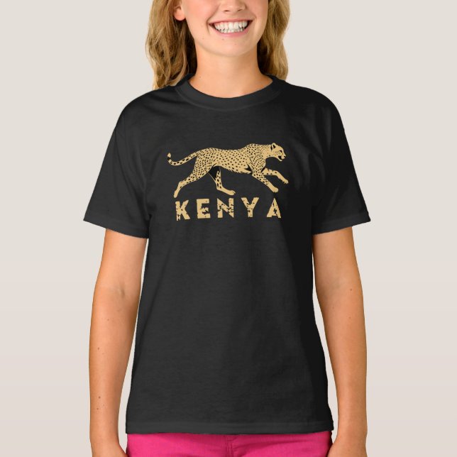 Cheetah Of Kenya T-Shirt (Front)