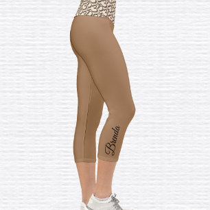 Cheetah Om Symbol High Waisted Capri Leggings